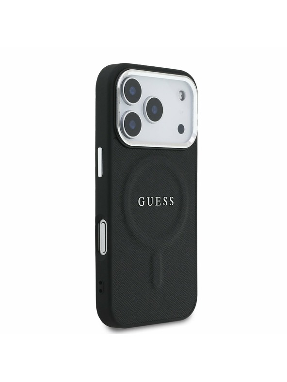 Guess Guess PU Saffiano MagSafe Hátlap iPhone 17 Pro számára Black