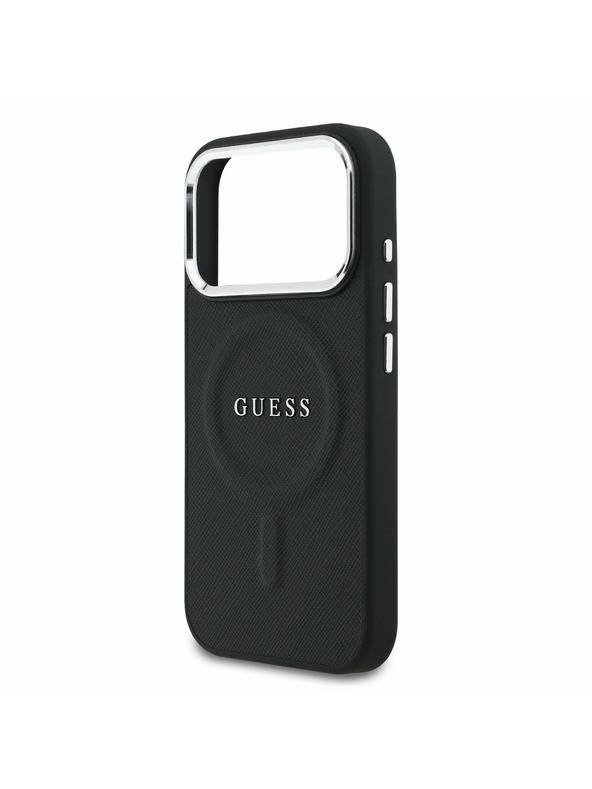 Guess Guess PU Saffiano MagSafe Hátlap iPhone 17 Pro számára Black