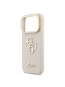 Guess Guess PU Grained 4G Logo Stand Camera Frame Hátlap iPhone 17 Pro számára Pink