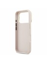 Guess Guess PU Grained 4G Logo Stand Camera Frame Hátlap iPhone 17 Pro számára Pink