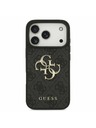Guess Guess PU 4G Metal Logo Hátlap iPhone 17 Pro számára Grey