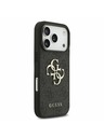 Guess Guess PU 4G Metal Logo Hátlap iPhone 17 Pro számára Grey