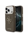 Guess Guess PU Resin Logo Hátlap iPhone 17 Pro számára Brown