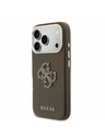 Guess Guess PU Resin Logo Hátlap iPhone 17 Pro számára Brown