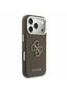Guess Guess PU Resin Logo Hátlap iPhone 17 Pro számára Brown