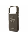 Guess Guess PU Resin Logo Hátlap iPhone 17 Pro számára Brown