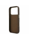 Guess Guess PU Resin Logo Hátlap iPhone 17 Pro számára Brown