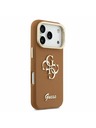 Guess Guess PU Grained 4G Logo Stand Camera Frame Hátoldal iPhone 17 Pro Brown
