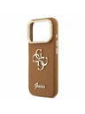 Guess Guess PU Grained 4G Logo Stand Camera Frame Hátoldal iPhone 17 Pro Brown
