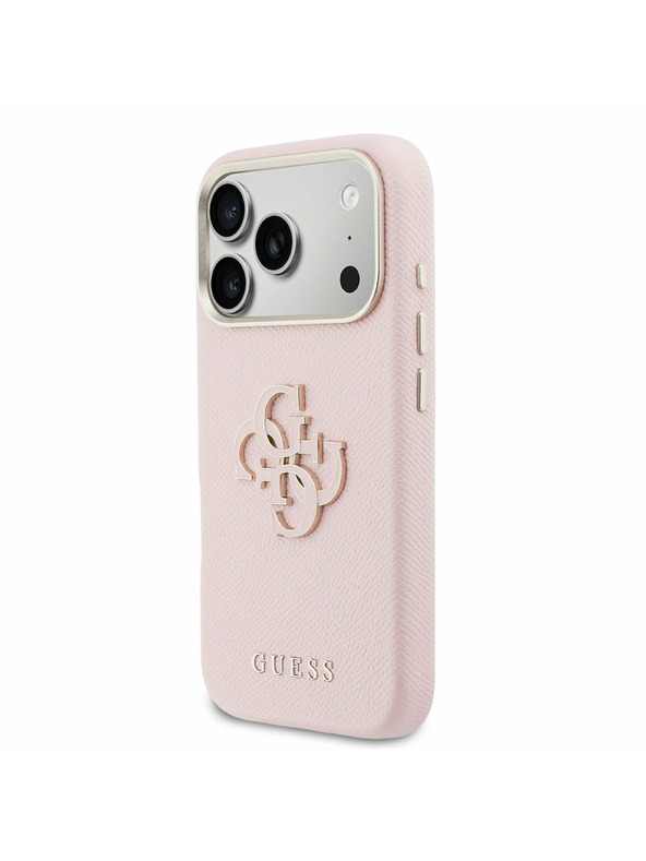Guess Guess PU Resin Logo Hátoldal iPhone 17 Pro Pink