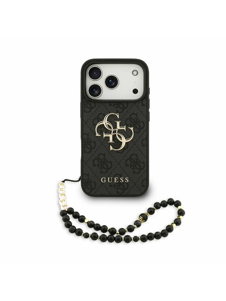 Guess Guess PU 4G Metal Logo Strap Hátoldal iPhone 17 Pro Black