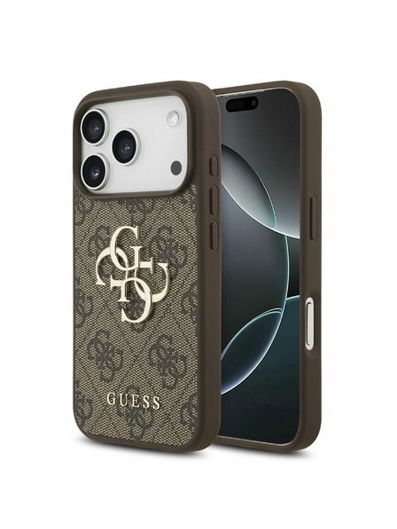 Guess Guess PU 4G Metal Logo Hátoldal iPhone 17 Pro Brown