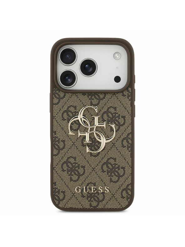 Guess Guess PU 4G Metal Logo Hátoldal iPhone 17 Pro Brown