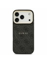 Guess Guess PU Leather 4G Gold Frame MagSafe Hátoldal iPhone 17 Pro Black