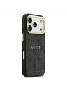 Guess Guess PU Leather 4G Gold Frame MagSafe Hátoldal iPhone 17 Pro Black
