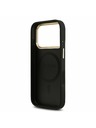 Guess Guess PU Leather 4G Gold Frame MagSafe Hátoldal iPhone 17 Pro Black