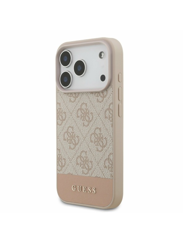 Guess Guess PU 4G Stripe Hátoldal iPhone 17 Pro Pink
