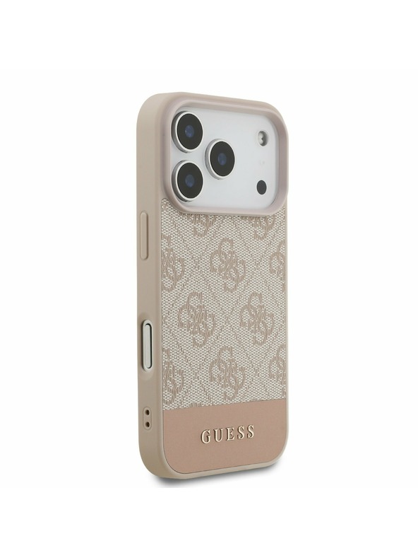 Guess Guess PU 4G Stripe Hátoldal iPhone 17 Pro Pink
