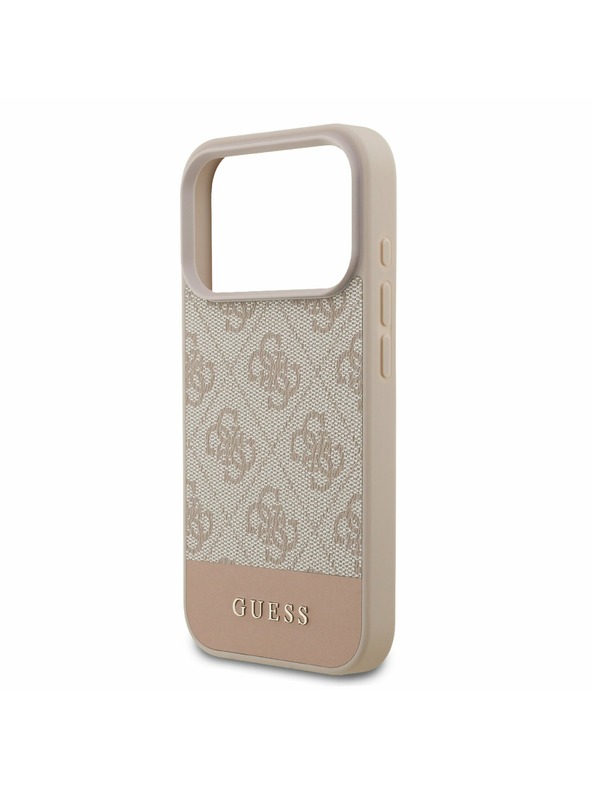 Guess Guess PU 4G Stripe Hátoldal iPhone 17 Pro Pink