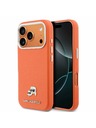 Karl Lagerfeld Karl Lagerfeld PU Karl and Choupette Heads Pins MagSafe Hátoldal iPhone 17 Pro Orange