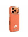Karl Lagerfeld Karl Lagerfeld PU Karl and Choupette Heads Pins MagSafe Hátoldal iPhone 17 Pro Orange