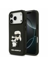 Karl Lagerfeld Karl Lagerfeld 3D Rubber Karl and Choupette Hátoldal iPhone 17 Pro Black