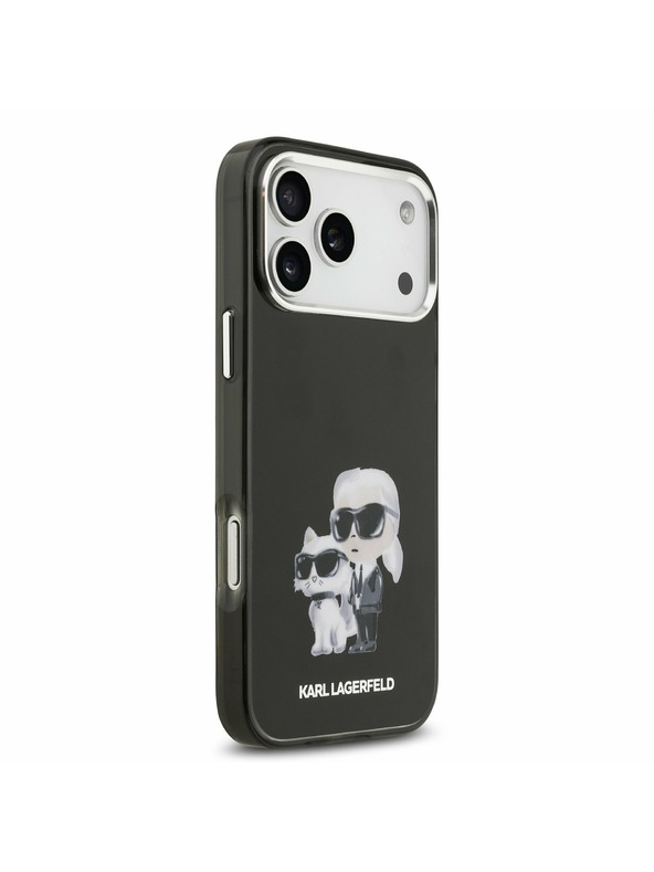 Karl Lagerfeld Karl Lagerfeld IML Aquarelle Karl and Choupette Hátoldal iPhone 17 Pro Black