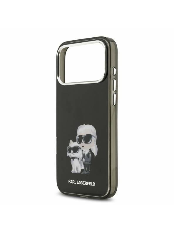 Karl Lagerfeld Karl Lagerfeld IML Aquarelle Karl and Choupette Hátoldal iPhone 17 Pro Black