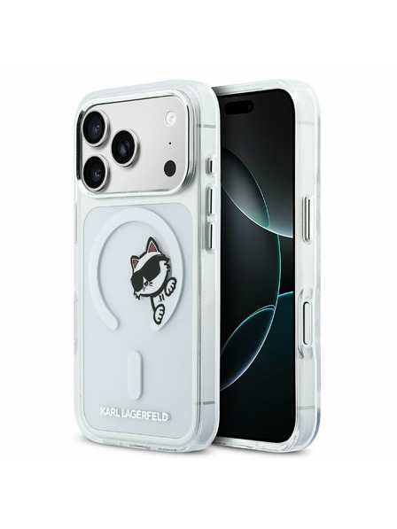 Karl Lagerfeld Karl Lagerfeld IML Choupette Peekaboo MagSafe Hátoldal iPhone 17 Pro Transparent