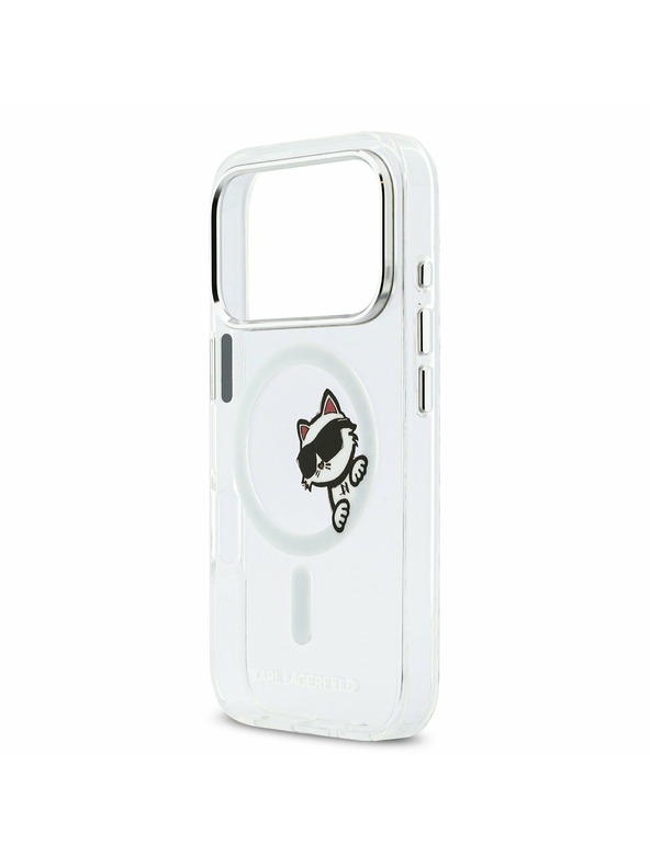 Karl Lagerfeld Karl Lagerfeld IML Choupette Peekaboo MagSafe Hátoldal iPhone 17 Pro Transparent