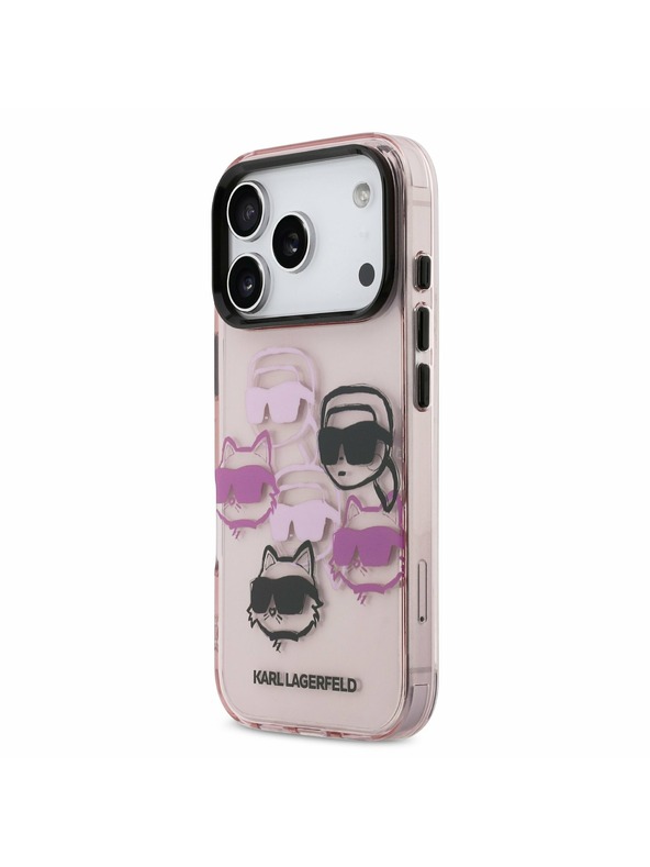 Karl Lagerfeld Karl Lagerfeld IML Multi K&CH Heads Hátoldal iPhone 17 Pro Pink