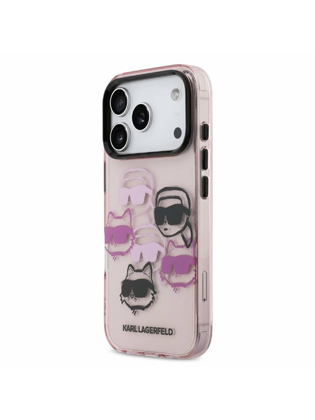 Karl Lagerfeld Karl Lagerfeld IML Multi K&CH Heads Hátoldal iPhone 17 Pro Pink