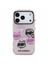 Karl Lagerfeld Karl Lagerfeld IML Multi K&CH Heads Hátoldal iPhone 17 Pro Pink