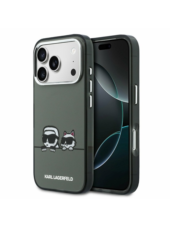 Karl Lagerfeld Karl Lagerfeld IML K&CH Heads Logo MagSafe Hátoldal iPhone 17 Pro Black