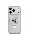Karl Lagerfeld Karl Lagerfeld Ringstand Karl and Choupette MagSafe Hátoldal iPhone 17 Pro White