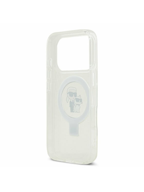 Karl Lagerfeld Karl Lagerfeld Ringstand Karl and Choupette MagSafe Hátoldal iPhone 17 Pro White