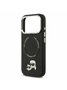 Karl Lagerfeld Karl Lagerfeld PU Karl and Choupette Heads Pins MagSafe Hátoldal iPhone 17 Pro Black