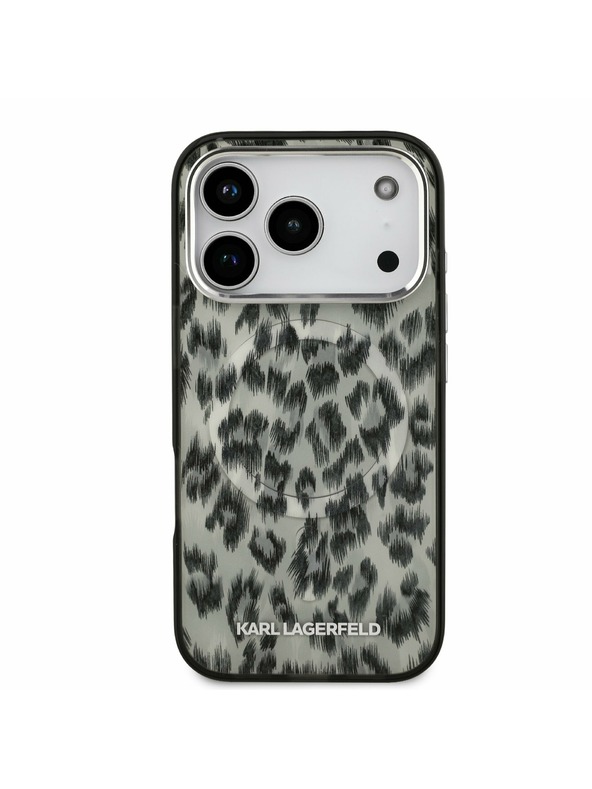 Karl Lagerfeld Karl Lagerfeld IML Leopard MagSafe Hátoldal iPhone 17 Pro Brown