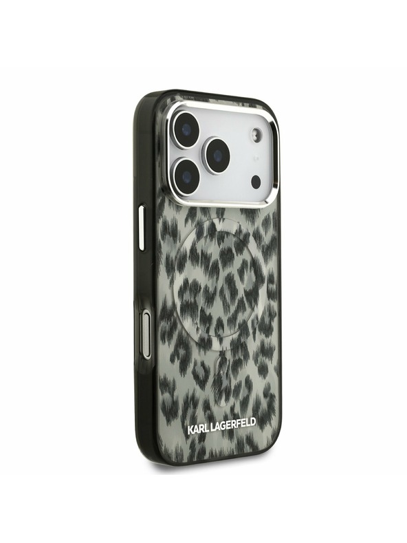 Karl Lagerfeld Karl Lagerfeld IML Leopard MagSafe Hátoldal iPhone 17 Pro Brown