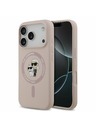 Karl Lagerfeld Karl Lagerfeld Liquid Silicone Karl and Choupette MagSafe Hátoldal iPhone 17 Pro Pink