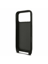 Karl Lagerfeld Karl Lagerfeld Saffiano Crossbody Pánt Metal Karl and Choupette Hátoldal iPhone 17 Pro Black