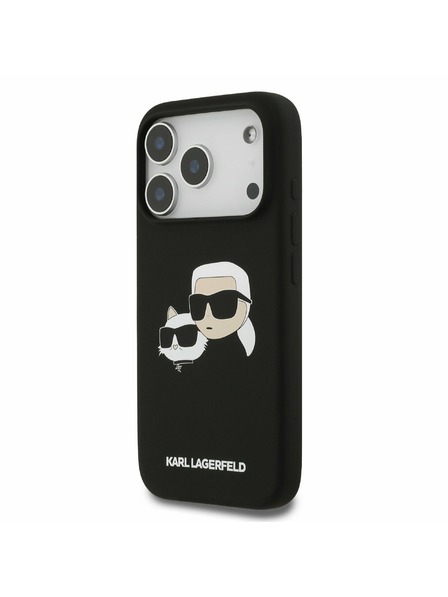 Karl Lagerfeld Karl Lagerfeld Liquid Silicone Double Heads MagSafe Hátoldal iPhone 17 Pro Black