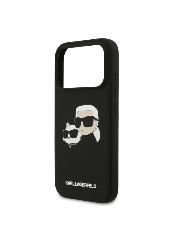 Karl Lagerfeld Karl Lagerfeld Liquid Silicone Double Heads MagSafe Hátoldal iPhone 17 Pro Black