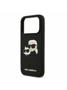 Karl Lagerfeld Karl Lagerfeld Liquid Silicone Double Heads MagSafe Hátoldal iPhone 17 Pro Black