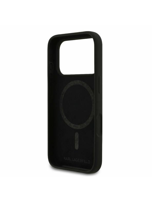 Karl Lagerfeld Karl Lagerfeld Liquid Silicone Double Heads MagSafe Hátoldal iPhone 17 Pro Black