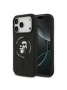 Karl Lagerfeld Karl Lagerfeld Liquid Silicone Karl and Choupette MagSafe Hátoldal iPhone 17 Pro Black