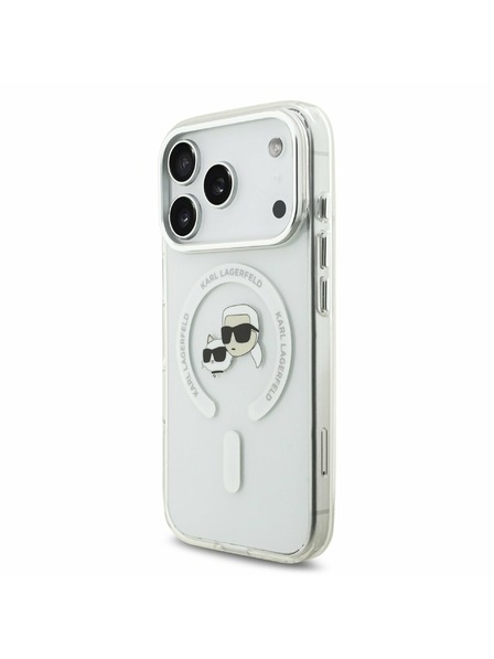 Karl Lagerfeld Karl Lagerfeld IML K&CH Heads Metal Frame MagSafe Hátlap iPhone 17 Pro-hoz Transparent