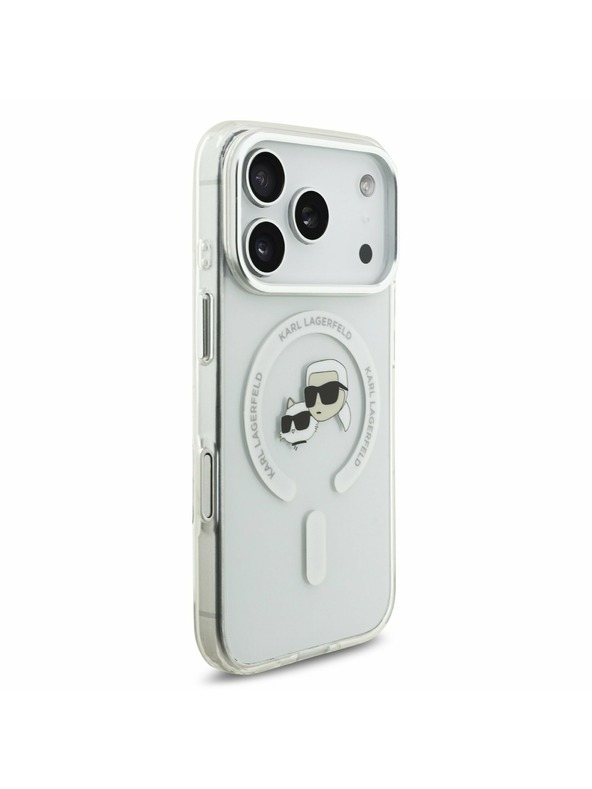 Karl Lagerfeld Karl Lagerfeld IML K&CH Heads Metal Frame MagSafe Hátlap iPhone 17 Pro-hoz Transparent