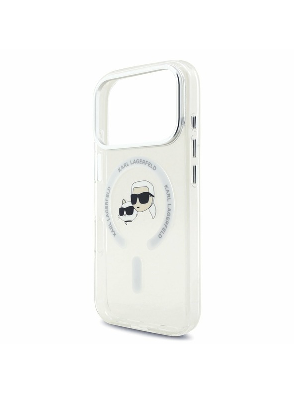 Karl Lagerfeld Karl Lagerfeld IML K&CH Heads Metal Frame MagSafe Hátlap iPhone 17 Pro-hoz Transparent