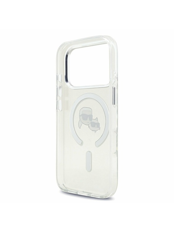 Karl Lagerfeld Karl Lagerfeld IML K&CH Heads Metal Frame MagSafe Hátlap iPhone 17 Pro-hoz Transparent